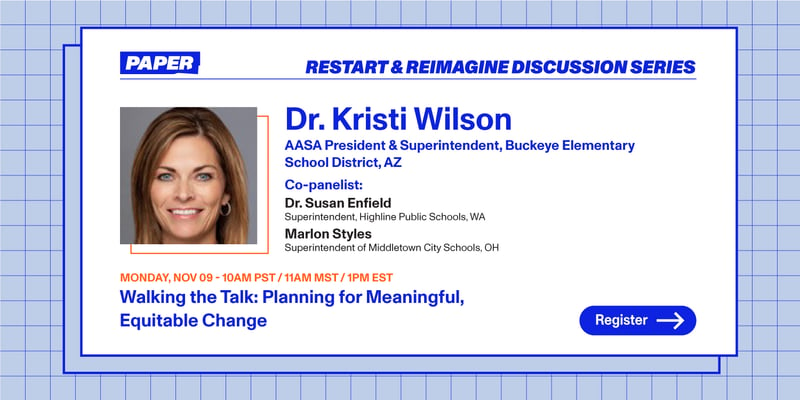 Restart and Reimagine panel banner with Dr. Kristi Wilson